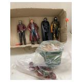 4 Ct. Figurines and Wood Basket W/Apples Decor