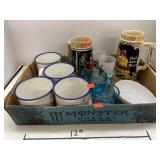 Group Lot Vintage Cups, Mugs, Glassware
