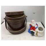 2 ct. - Vintage Barrel Decor & Santa
