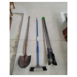 Wash Brush/Post Hole Diggers  & Shovel