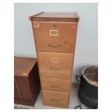 4 Drawer Wood File Cabinet Approx 17 x 16 x 51