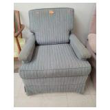 Green Fabric Chair W/ Strips