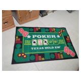 Poker Area Rug Approx 40 x 58 Inches
