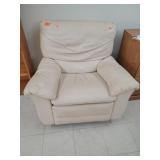Off White Swivel Rocking Recliner
