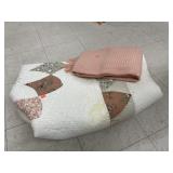 2 ct. - Large Quilt and Wool (?) Blanket