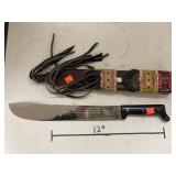 Garza Knife W/Unique Native American? Case