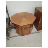 Vntg Octagon End Table Approx 26 Inches in