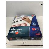 Avery Print & Apply Clear Labels (11444)