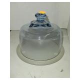 Glass Globe Cover Cheese Tray