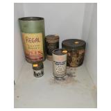 Vntg. Advertising Containers Sone Metal Some