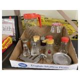 Group Lot Vintage Glassware, Shakers, etc