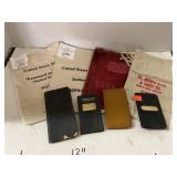 Group Lot Canvas Coin Bags & Booklets