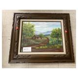 Framed Oil Painting (Lehman, app 1.5t x 1.5ft)