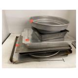 Group Lot Cooking Sheets, Pans, Etc