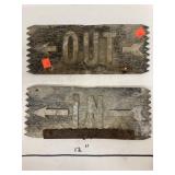 Rustic In and Out Signs