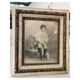 30 x 26 IN Vntg Frame W/Vntg Artwork