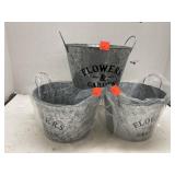 3 ct. - Small Metal Buckets