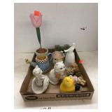 Flat of Vintage Decor (Cats, Flowers, etc)