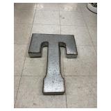 Metal Decorative T Sign (app 2ft)