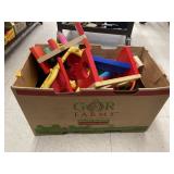 Huge Box Vintage Wood Toys