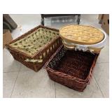 3 ct. - Vintage Lined Baskets