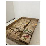 Group Lot Vintage Rubber Stamps