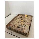 Group Lot Vintage Rubber Stamps