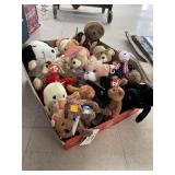 Box of Vintage Stuffed Animals