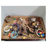 Flat of Costume Jewelry