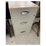 3 Drawer Metal File Cabinet - locked - no key