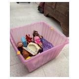 Tote of Dolls & Girls Toys