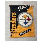 Vintage Pittsburgh Steelers Banner (app 2ft x