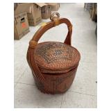 Vintage Asian Basket & Decor Items