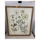 Framed Flower Picture (app 18in x 20in)