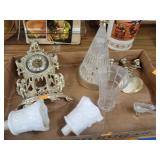 Misc Flat of Silver-plated Items & Glass Decor