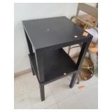 2 Cnt Black Side Tables Approx  20 x 20 Inches