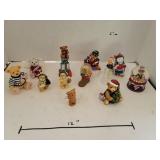 Lot of 12 Ceramic Bears/Water Globes Etc