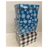 3 Ct Snowflake Decor Christmas Boxes