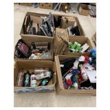 7 Boxes Group Lot Assorted Misc Items