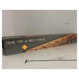 Oak Tie & Belt Rack 36 pegs - 20 inches long