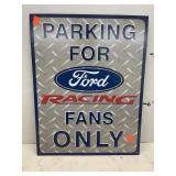Metal Ford Racing Sign (app 1.5ft x 1ft)