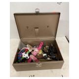 Vintage Metal Box & Jewelry