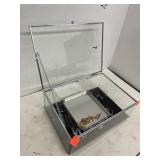 Heaton & Parke Glass Display Box & Necklace