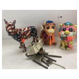 Flat Of Unique Boudoir Pets/Wind Chine/Donkey