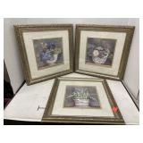 3 ct. - Framed Flower Pictures