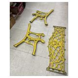 Vintage Metal Bench (Missing Seat)