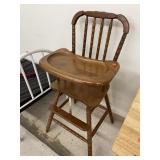 Vintage Wood High Chair