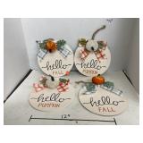 4 ct. - Wood Fall Decor