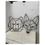 2 ct. - Rustic Metal Animal Decor Pieces