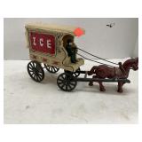 Vintage Cast-Iron Horse/Wagon Decor Piece